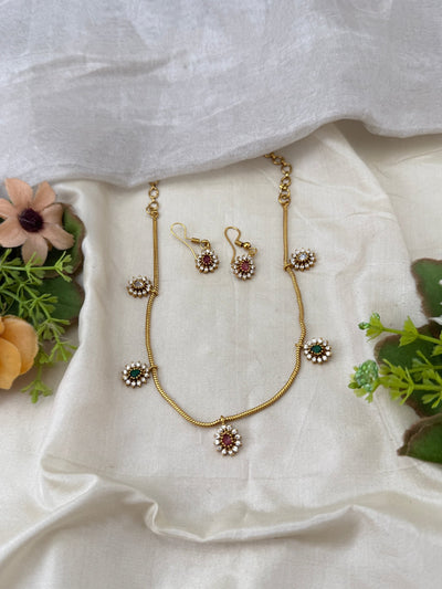 Antique Short Necklace Set | No309 - Mahilas