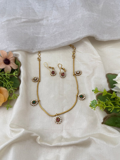 Antique Short Necklace Set | No309 - Mahilas