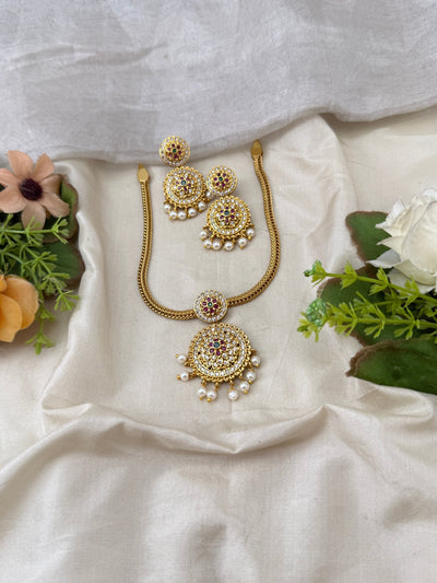 Antique Short Necklace Set | No324 - Mahilas
