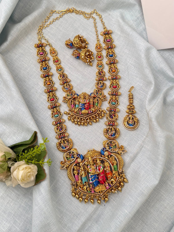 Antique Srinivasa Kalyanam Semi Bridal Necklace Set | N0530