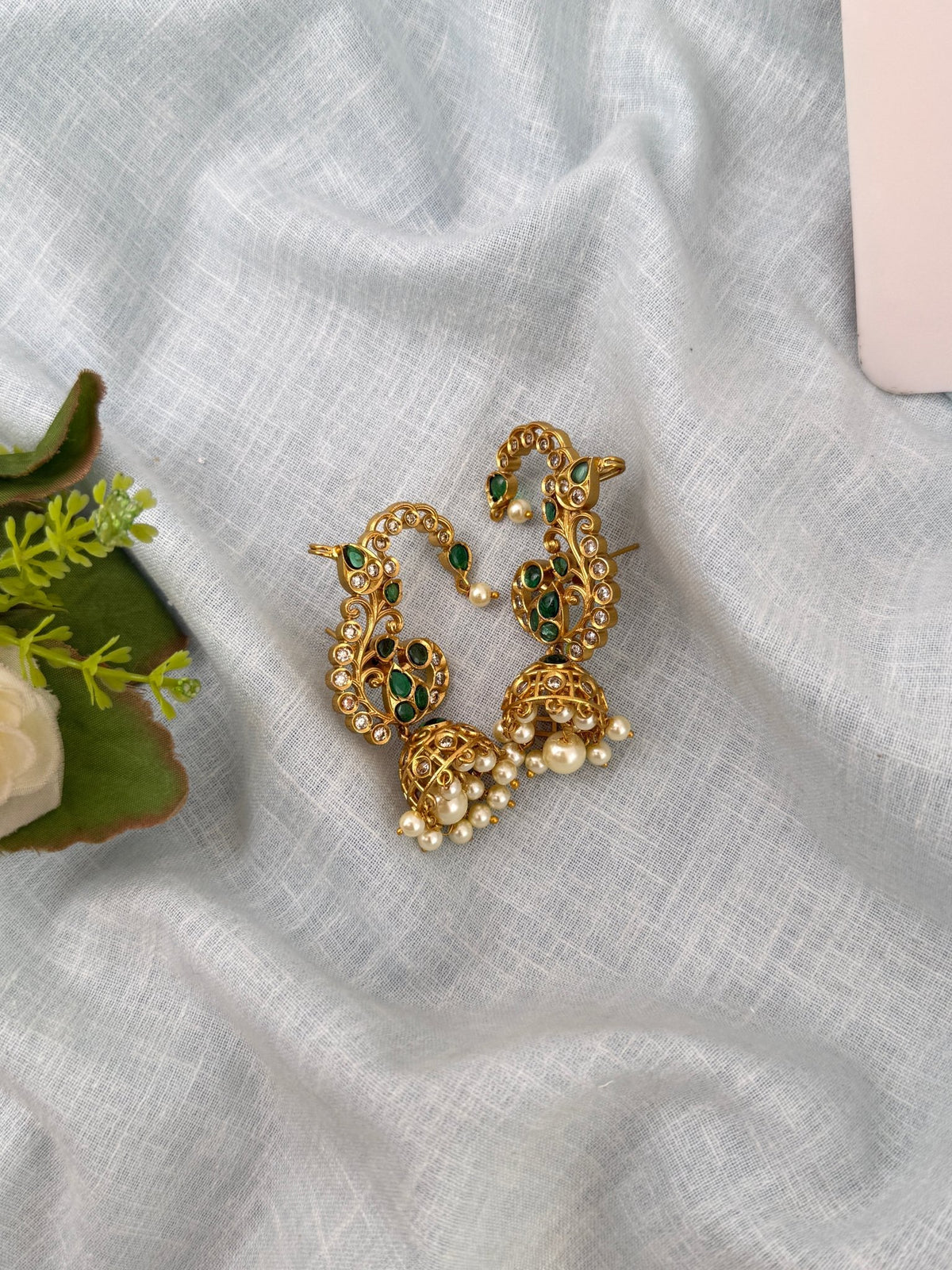 Antique Stone Earrcuff Earrings| E0088 - Mahilas