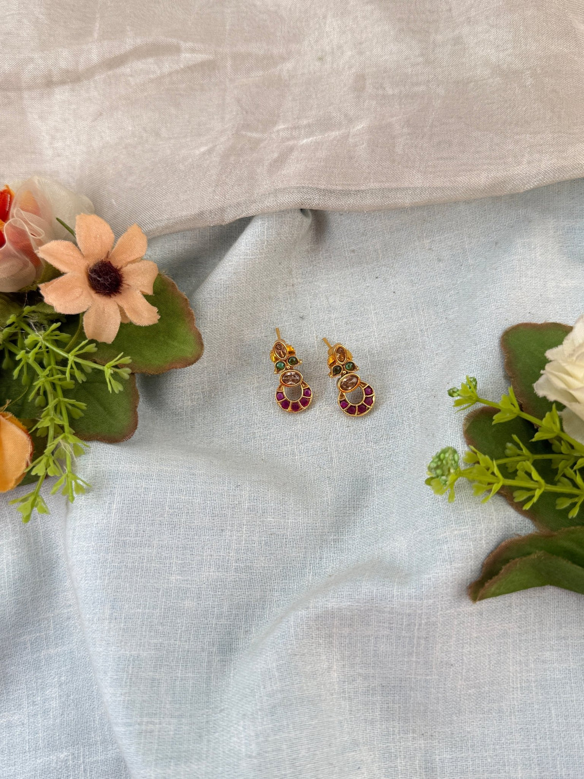 Antique Stone Hanging Earring | 094 - Mahilas