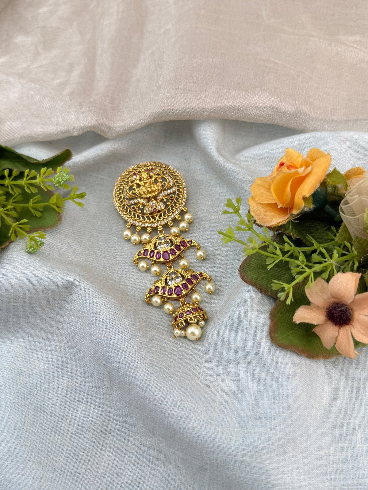 Antique Stone Lakshmi Short Jadebille | J0004 - Mahilas