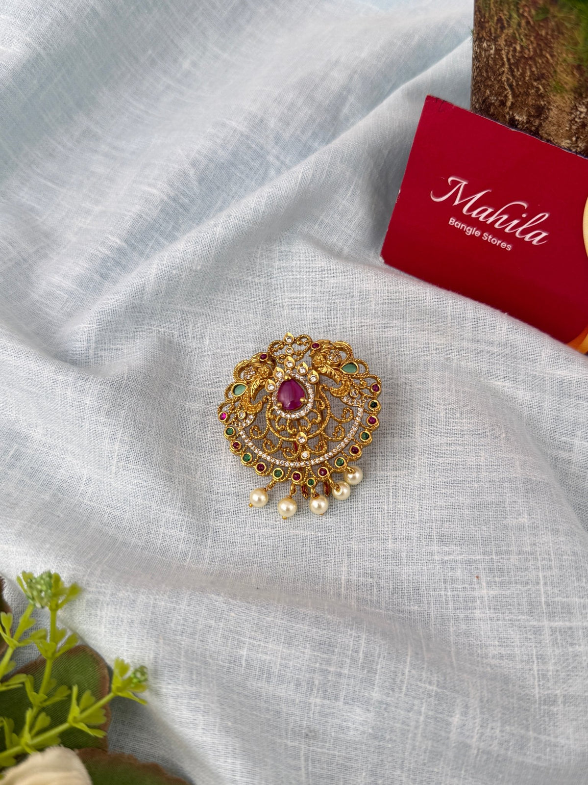 Antique Stone Peacock Jadebille| J0124 - Mahilas