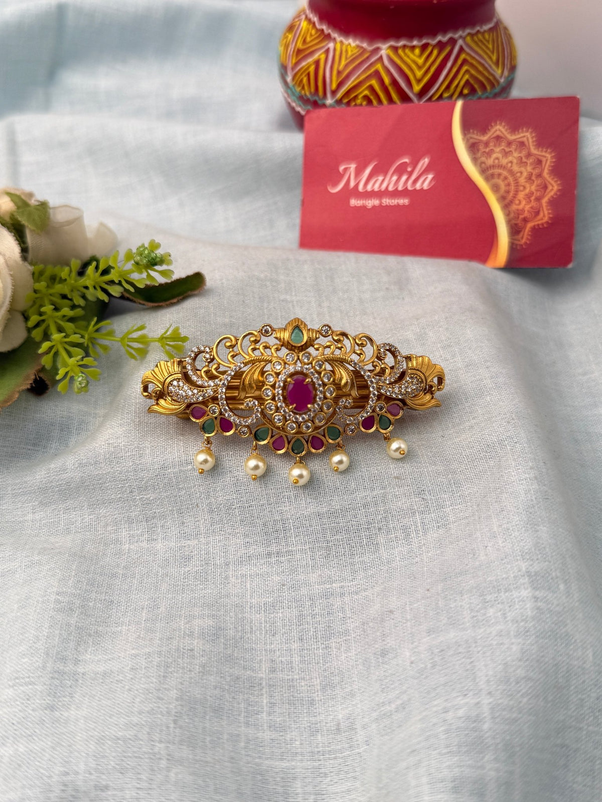 Antique Stone Premium Hair Clip| HR007 - Mahilas