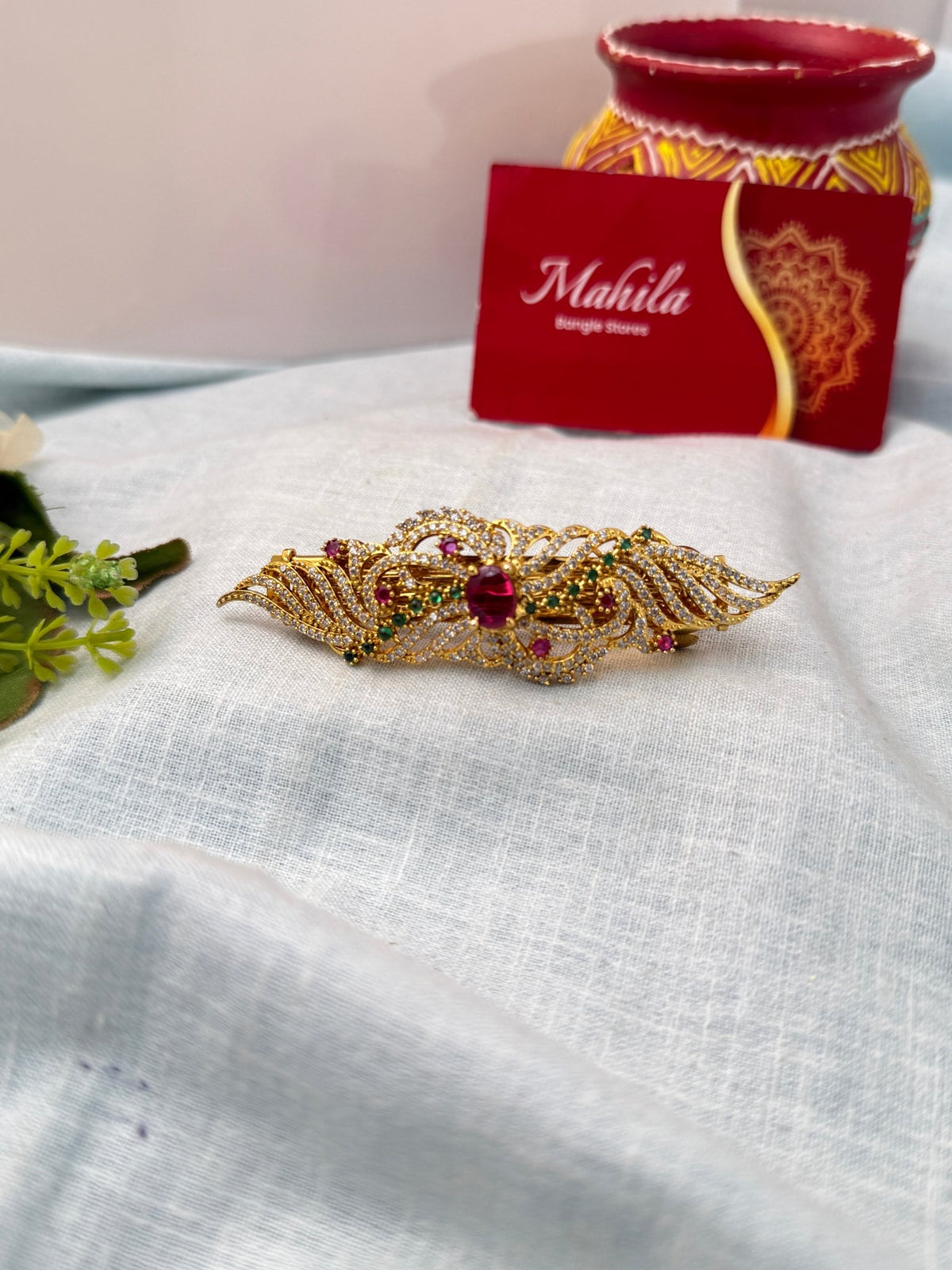 Antique Stone Premium Hair Clip| HR064 - Mahilas