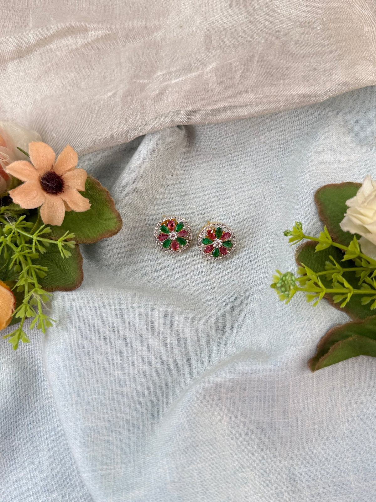 Antique Stone Stud Earring | 087 - Mahilas