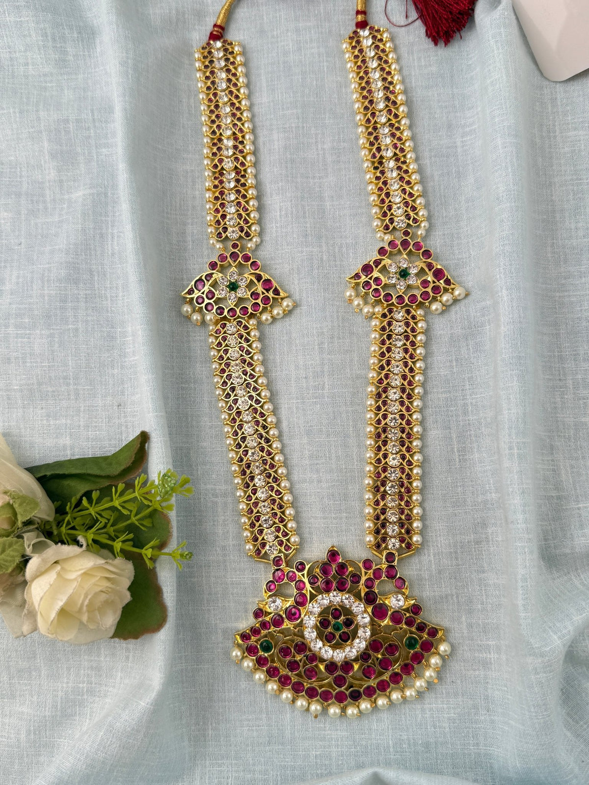 Barathanatyam Classical Necklace Temple In Pure Premium Brass| N0804 - Mahilas