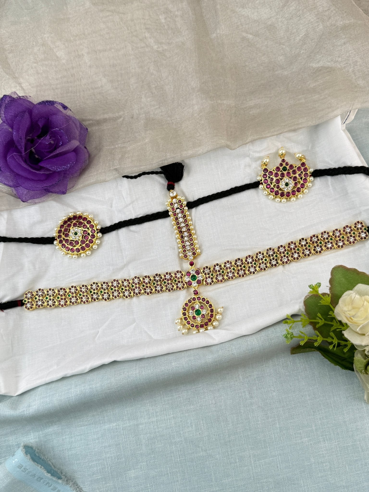 Bharatnatyam Classical Head Set Tikka Temple in Pure Premium Brass | 0001 - Mahilas
