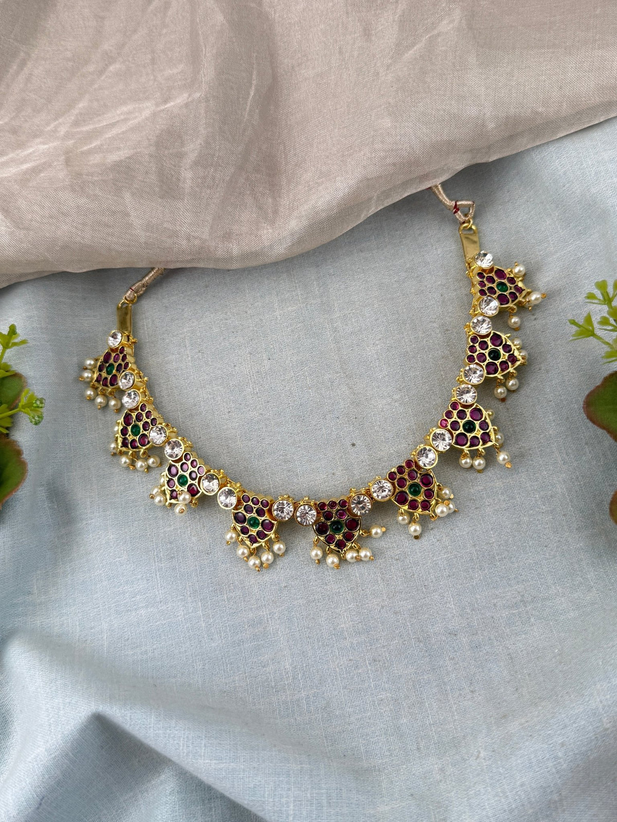 Bharatnatyam Classical Necklace Temple in Pure Premium Brass | N0369 - Mahilas