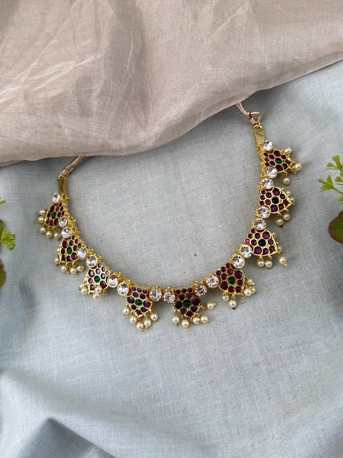 Bharatnatyam Classical Necklace Temple in Pure Premium Brass | N0369 - Mahilas