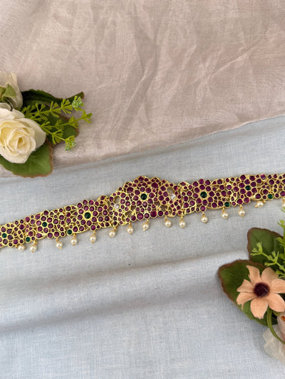 Bharatnatyam Temple Waist Belt Pure Brass V0040 - Mahilas