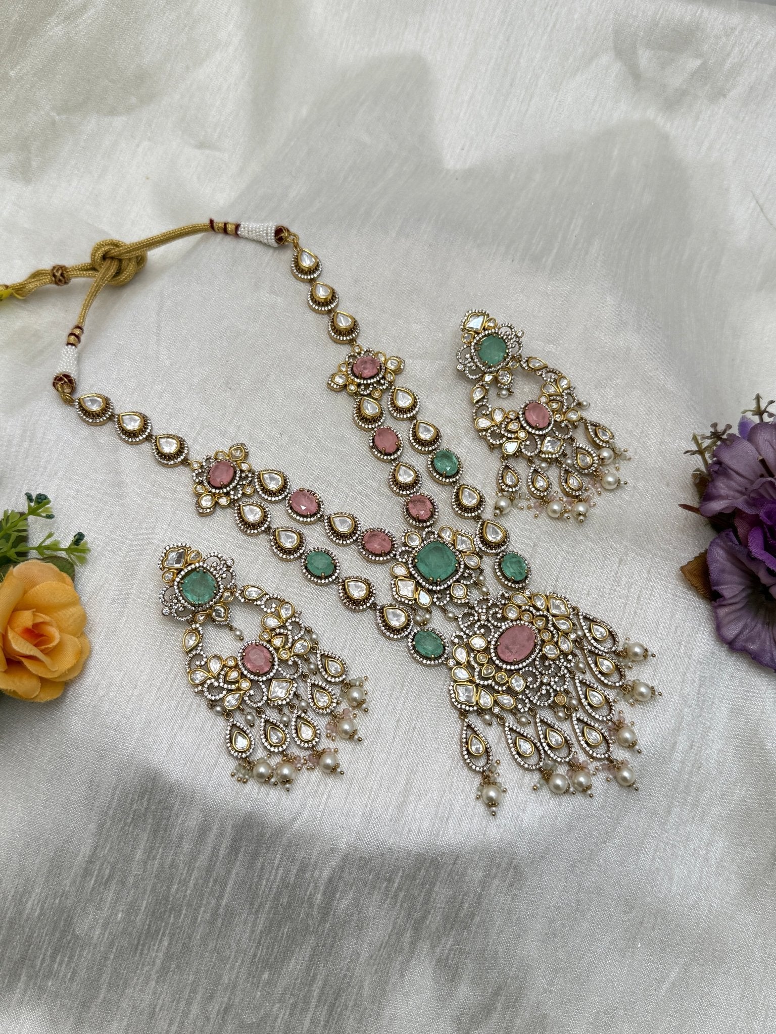 Bridal Kundan Necklace Set 1165 - Mahilas