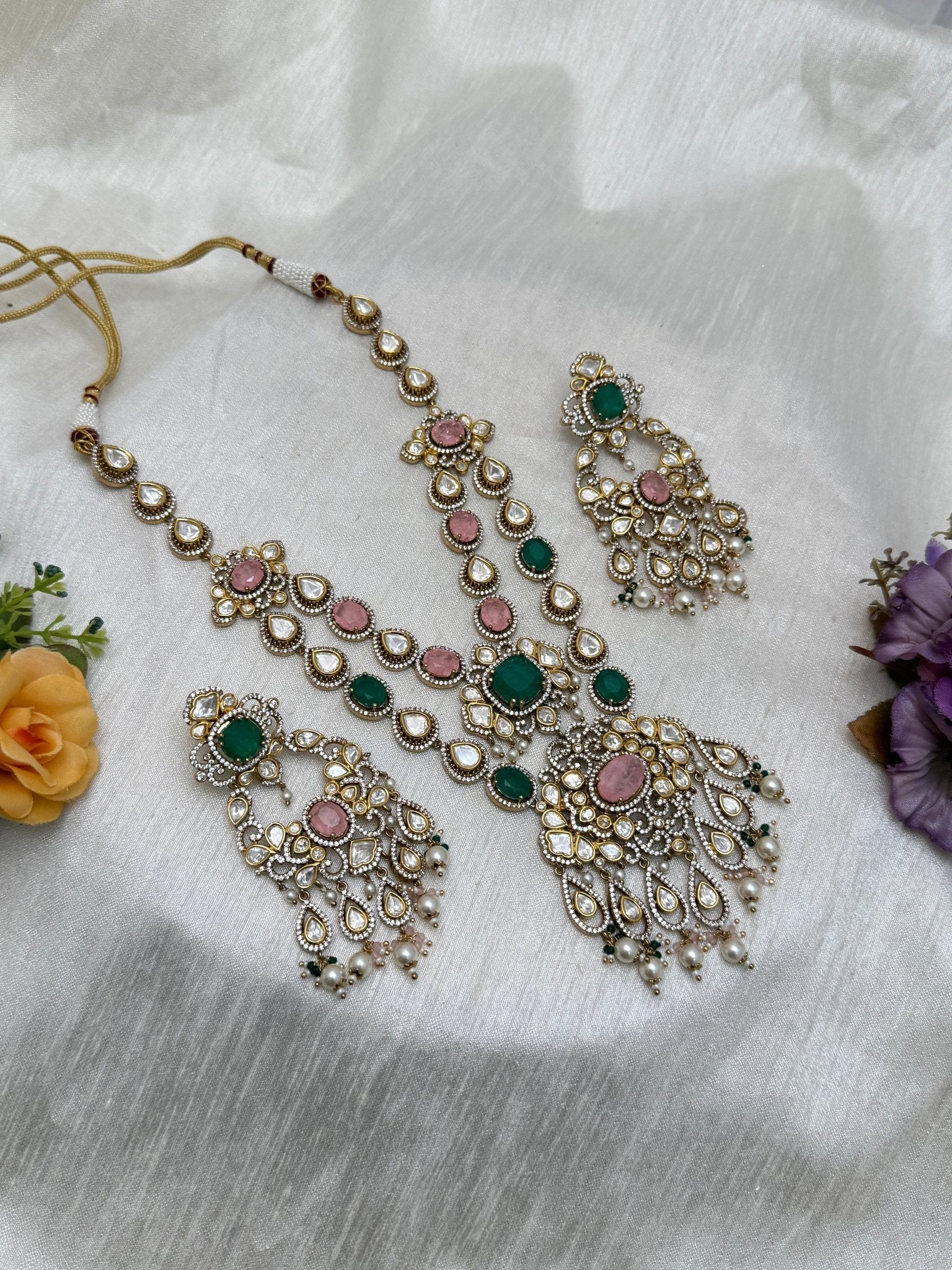 Bridal Kundan Necklace Set 1166 - Mahilas