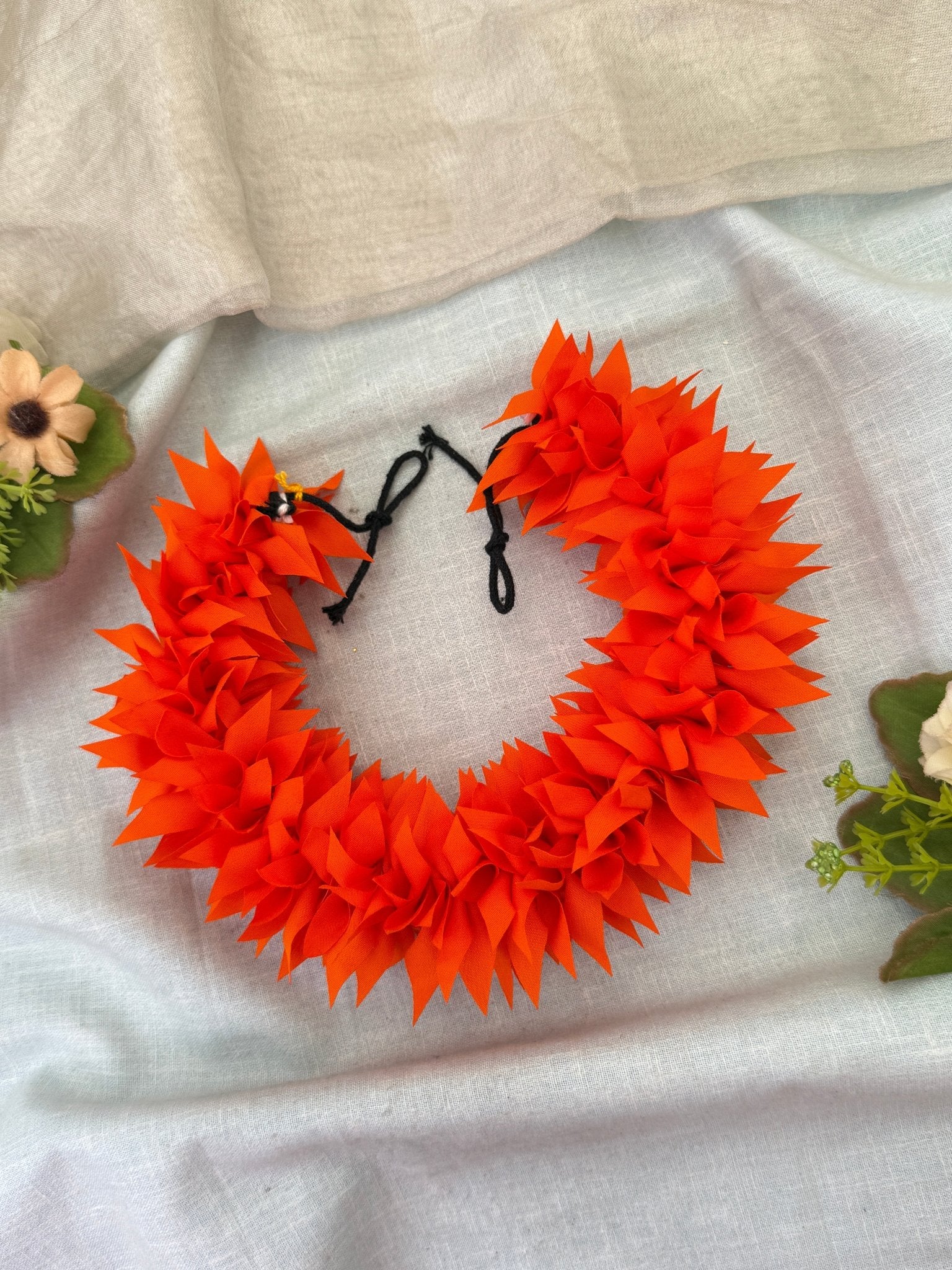 Cloth Flowers For Bharatnatyam & Brides Hair Style 111 - Mahilas
