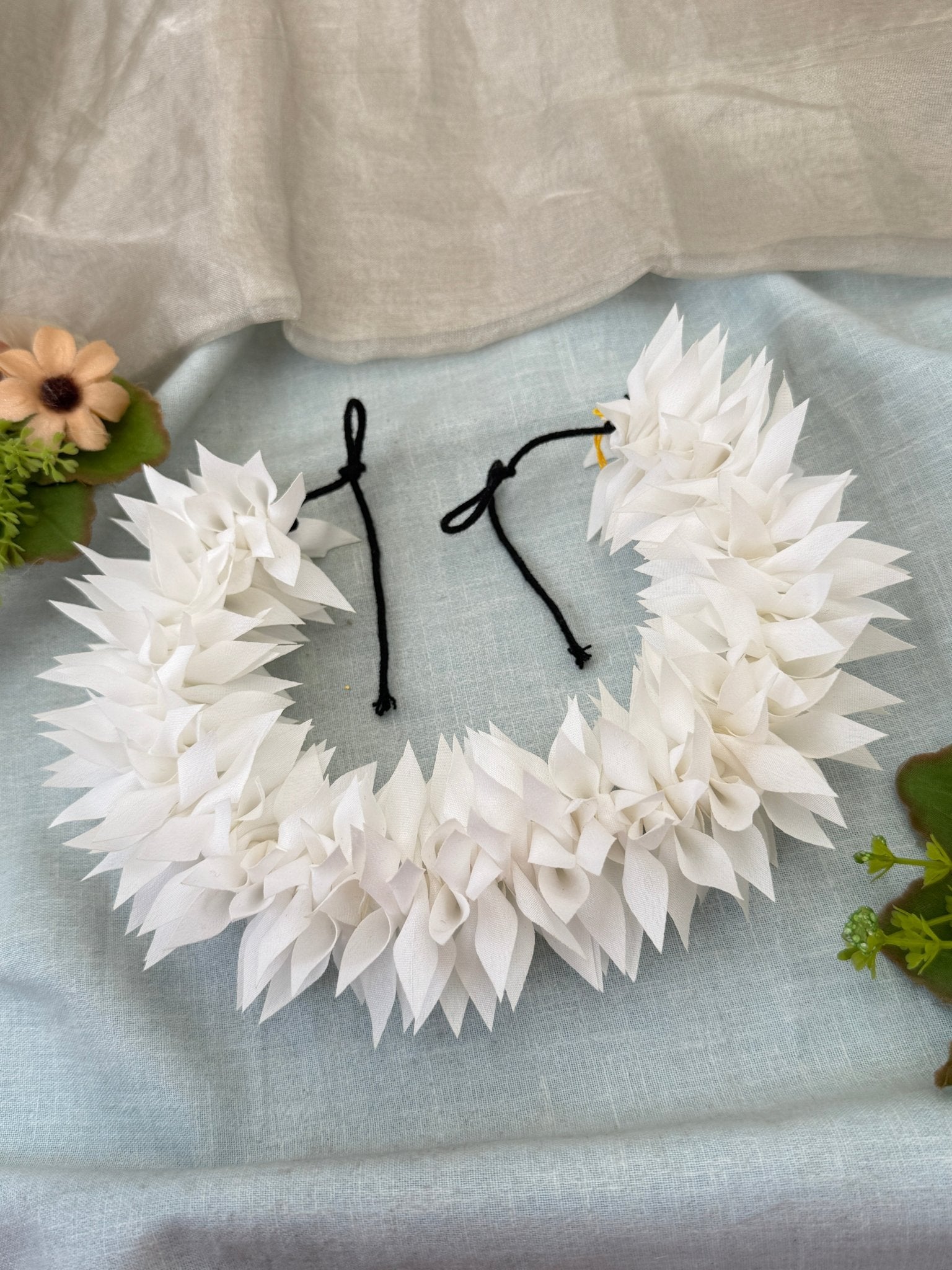 Cloth Flowers For Bharatnatyam & Brides Hair Style 114 - Mahilas