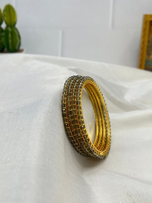 Crystal Stone Bangles - Manikya 0101 - Mahilas