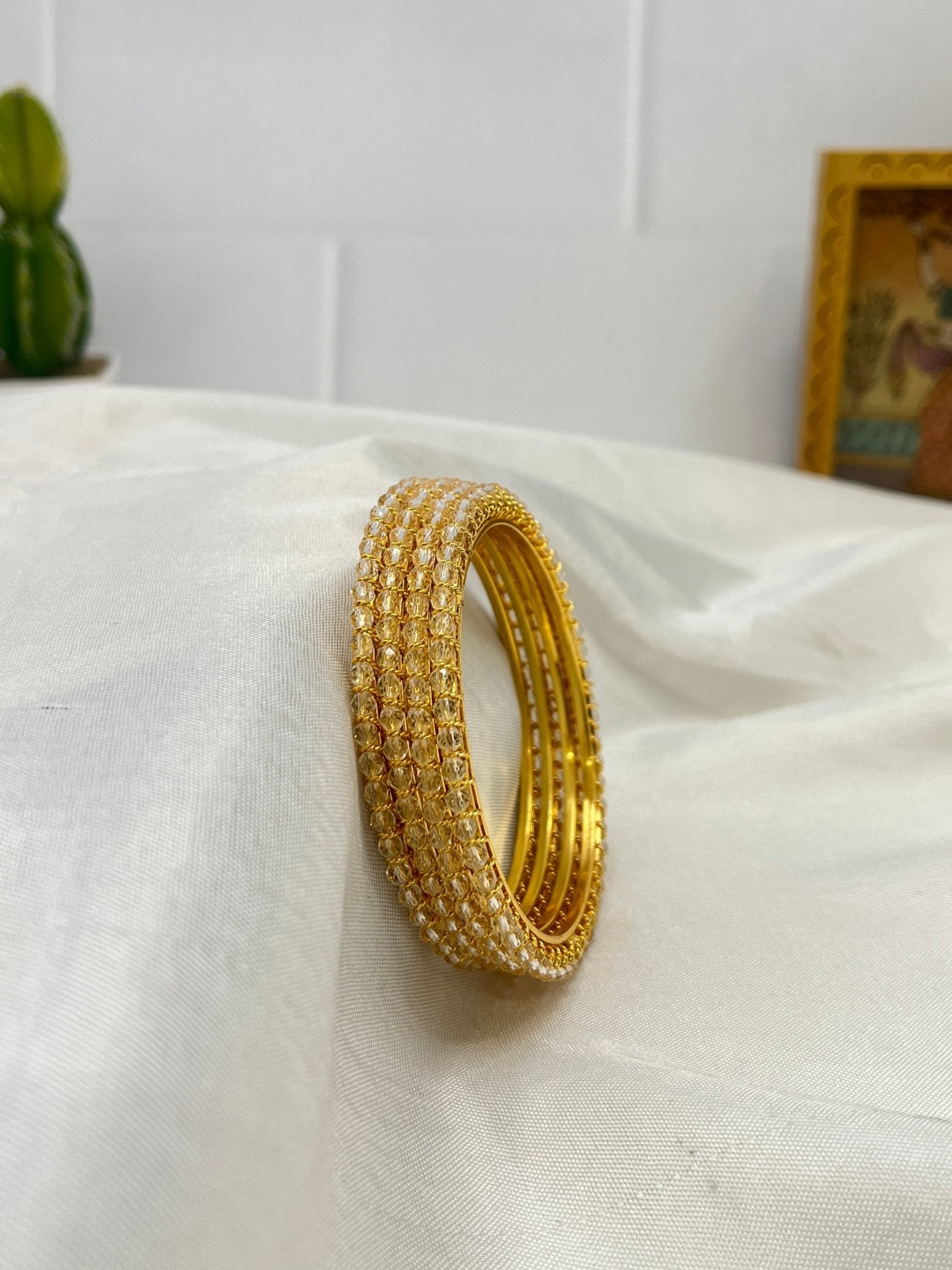 Crystal Stone Bangles - Manikya 0106 - Mahilas