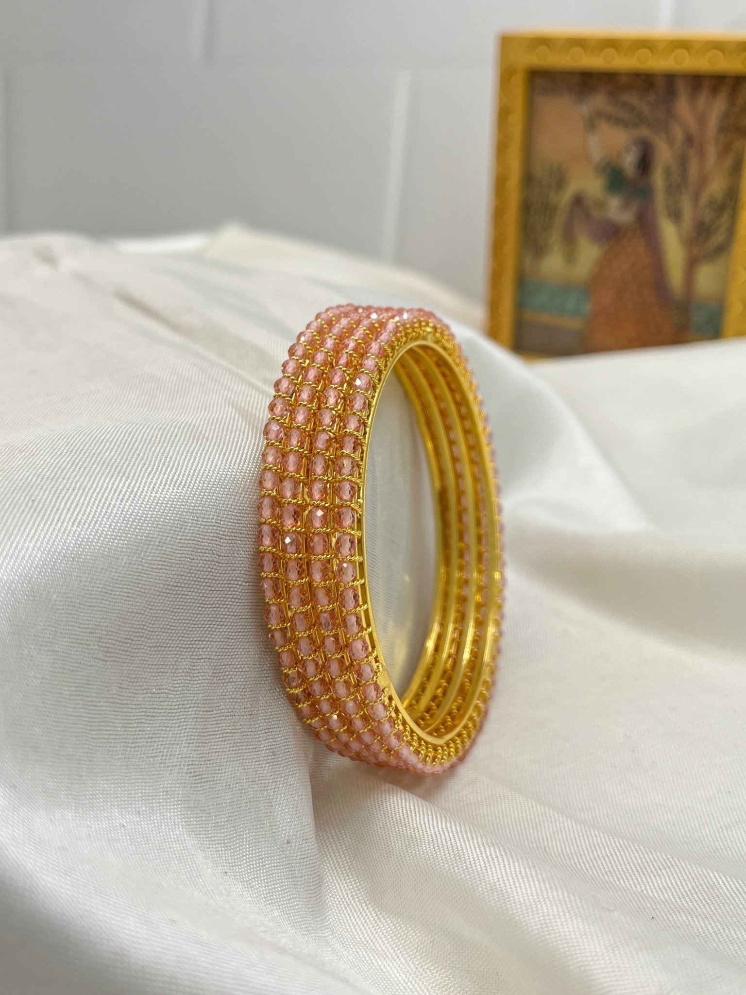 Crystal Stone Bangles - Manikya - Mahilas