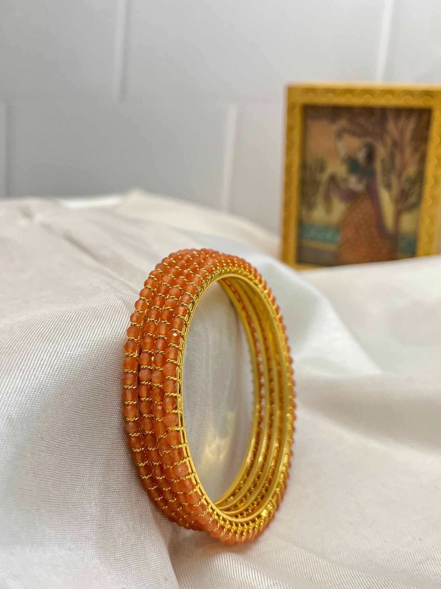 Crystal Stone Bangles - Manikya - Mahilas