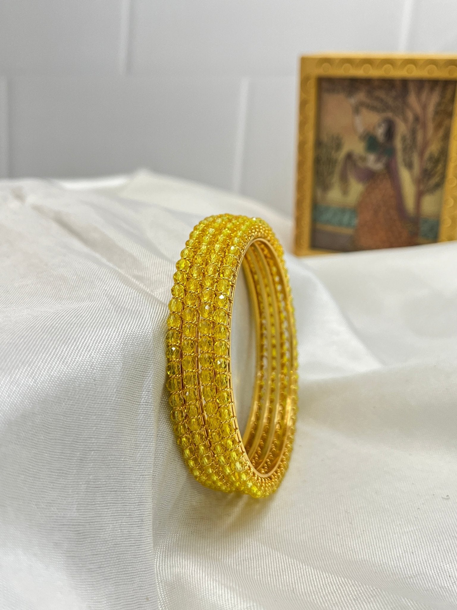 Crystal Stone Bangles - Manikya - Mahilas