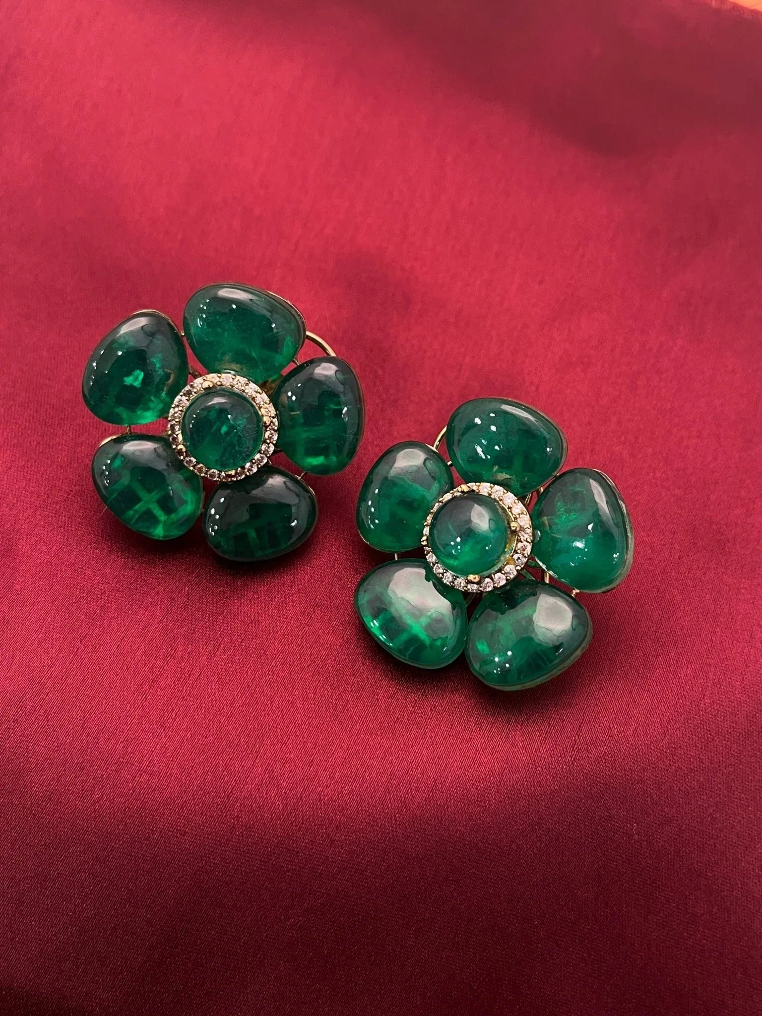 Crystal Stone Earrings 01 - Mahilas