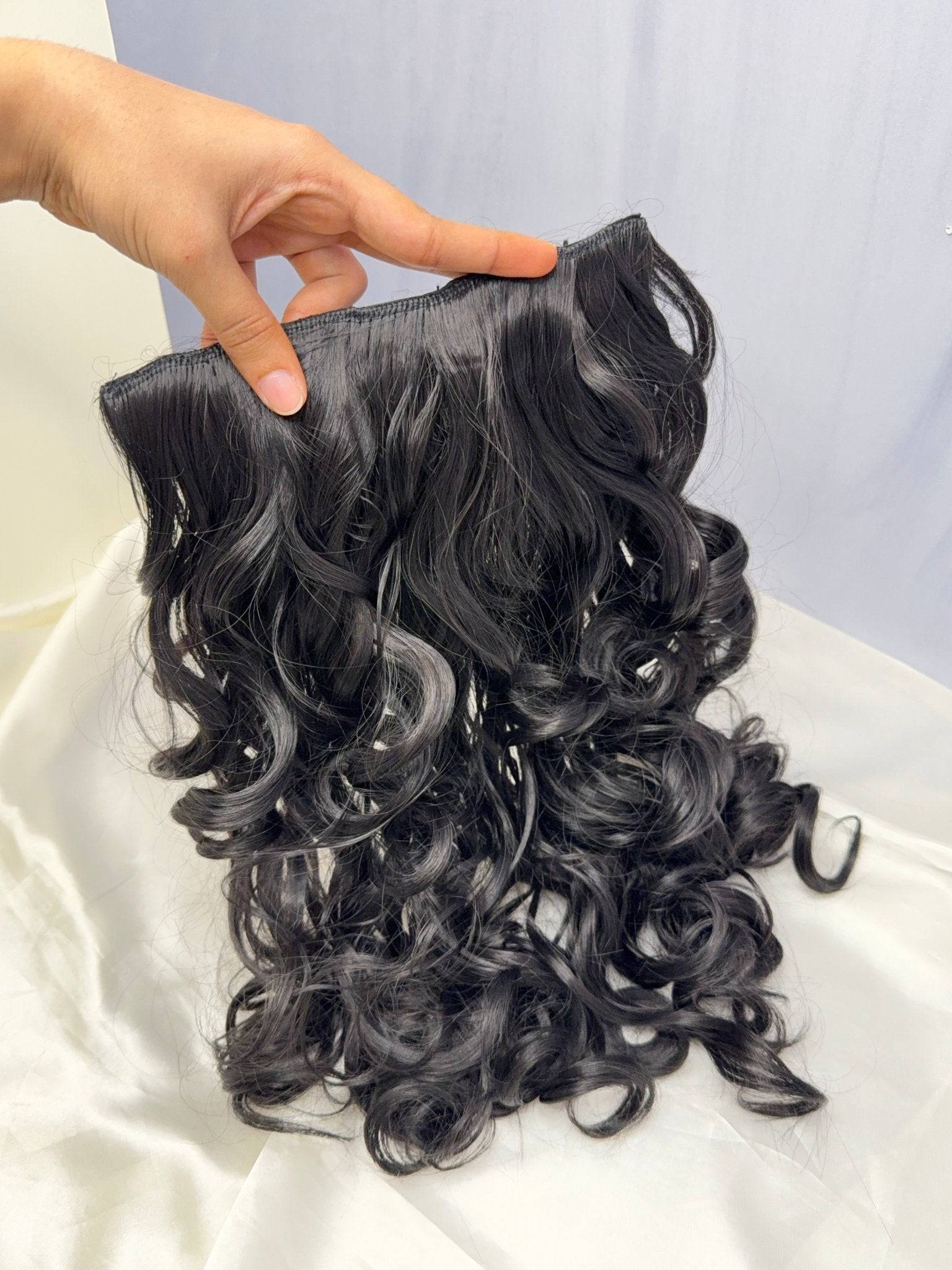 Curly 3 Clips Volumising/Styling 18 Inches Human Hair Extension in 3 Colors - Mahilas