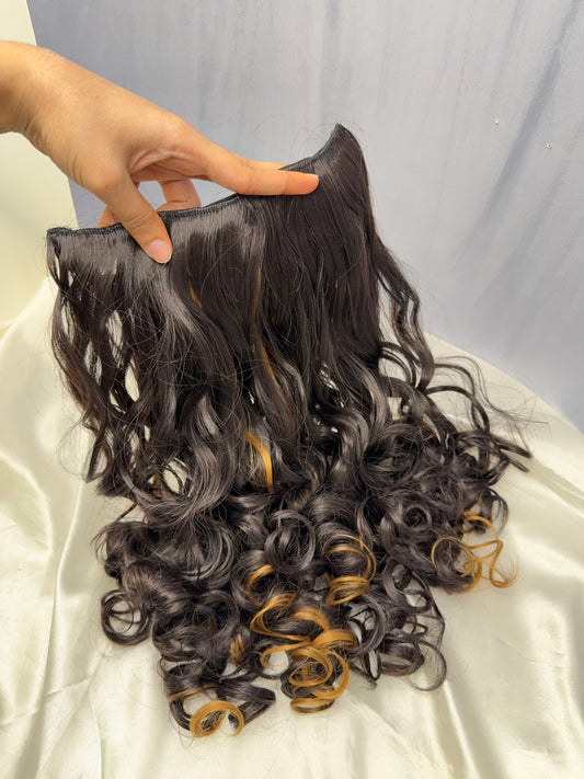 Curly 3 Clips Volumising/Styling 18 Inches Human Hair Extension in 3 Colors - Mahilas