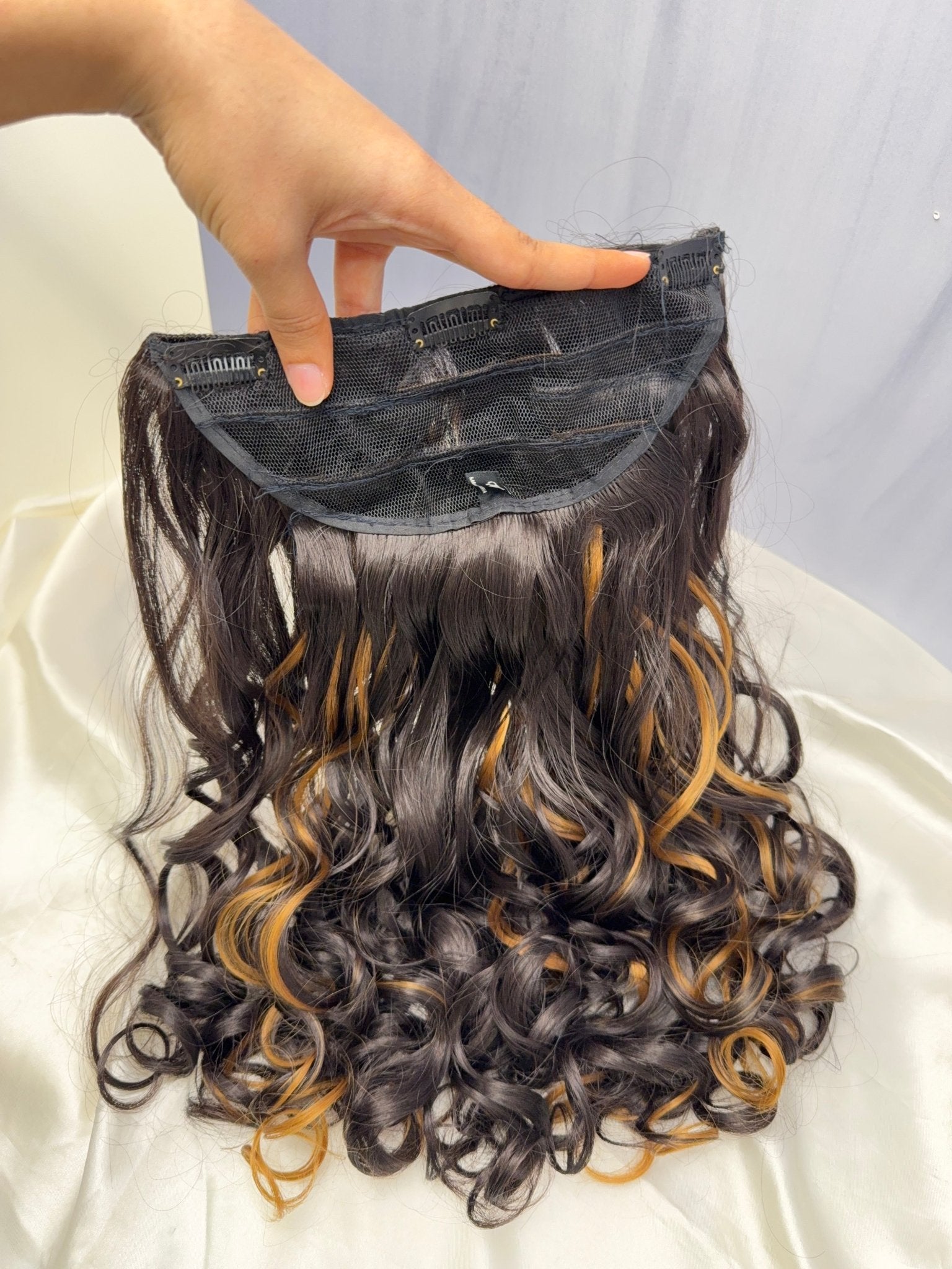 Curly 3 Clips Volumising/Styling 18 Inches Human Hair Extension in 3 Colors - Mahilas