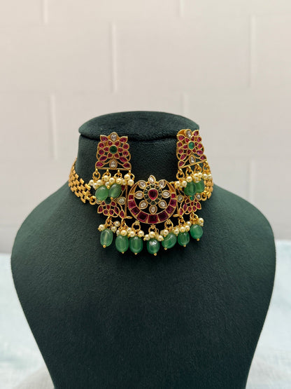 Designer Antique Choker Necklace Set 638 - Mahilas