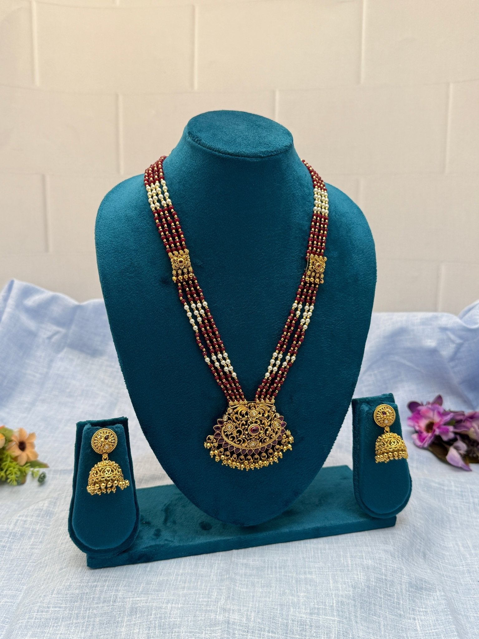 Designer Antique Layer Necklace Set 539 - Mahilas