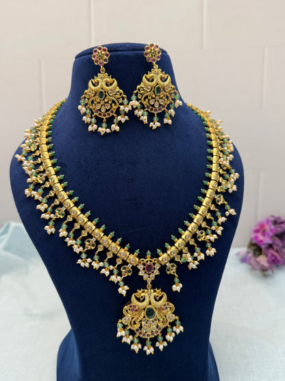 Designer Antique Long Necklace Set 564 - Mahilas