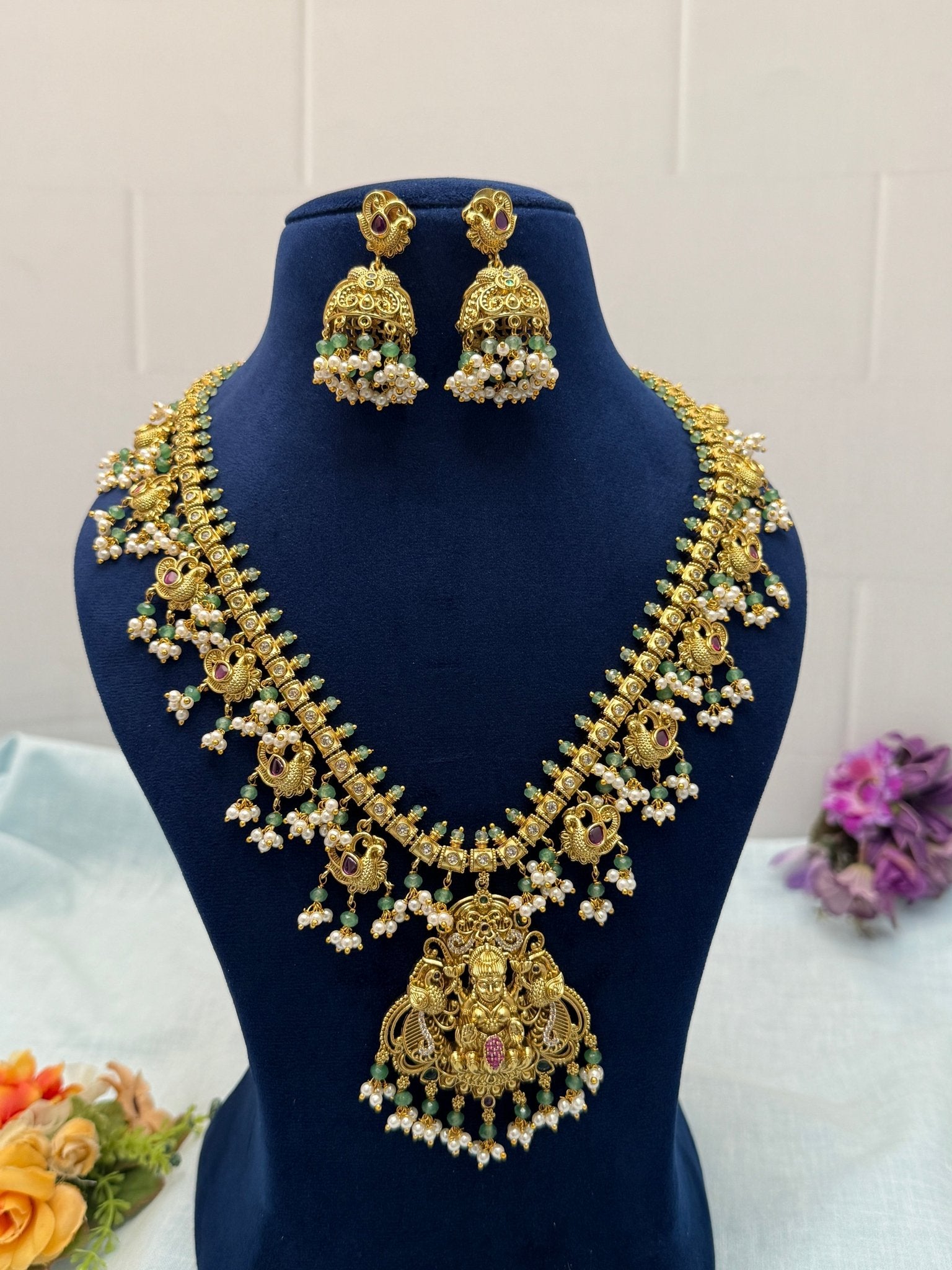 Designer Antique Long Necklace Set 565 - Mahilas