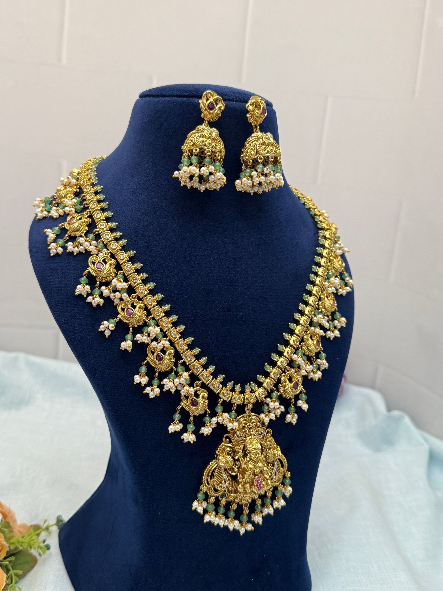 Designer Antique Long Necklace Set 565 - Mahilas