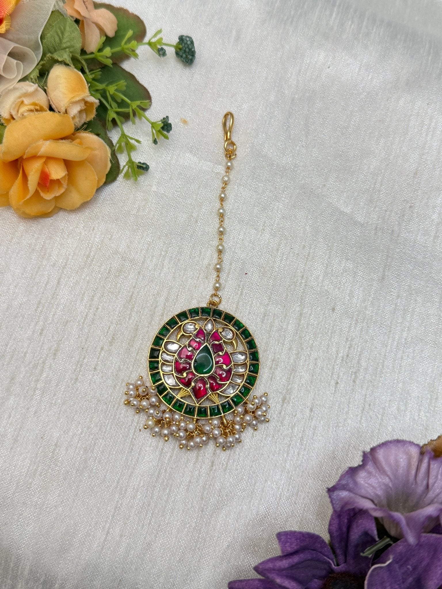Designer Antique Maang Teeka 4133 - Mahilas