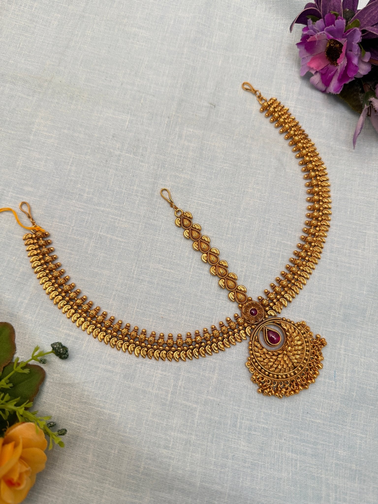 Designer Antique Maang Teeka 4185 - Mahilas