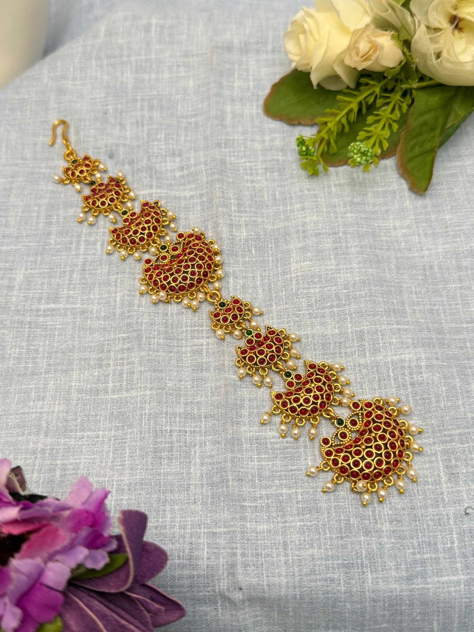 Designer Antique Maang Teeka 4189 - Mahilas