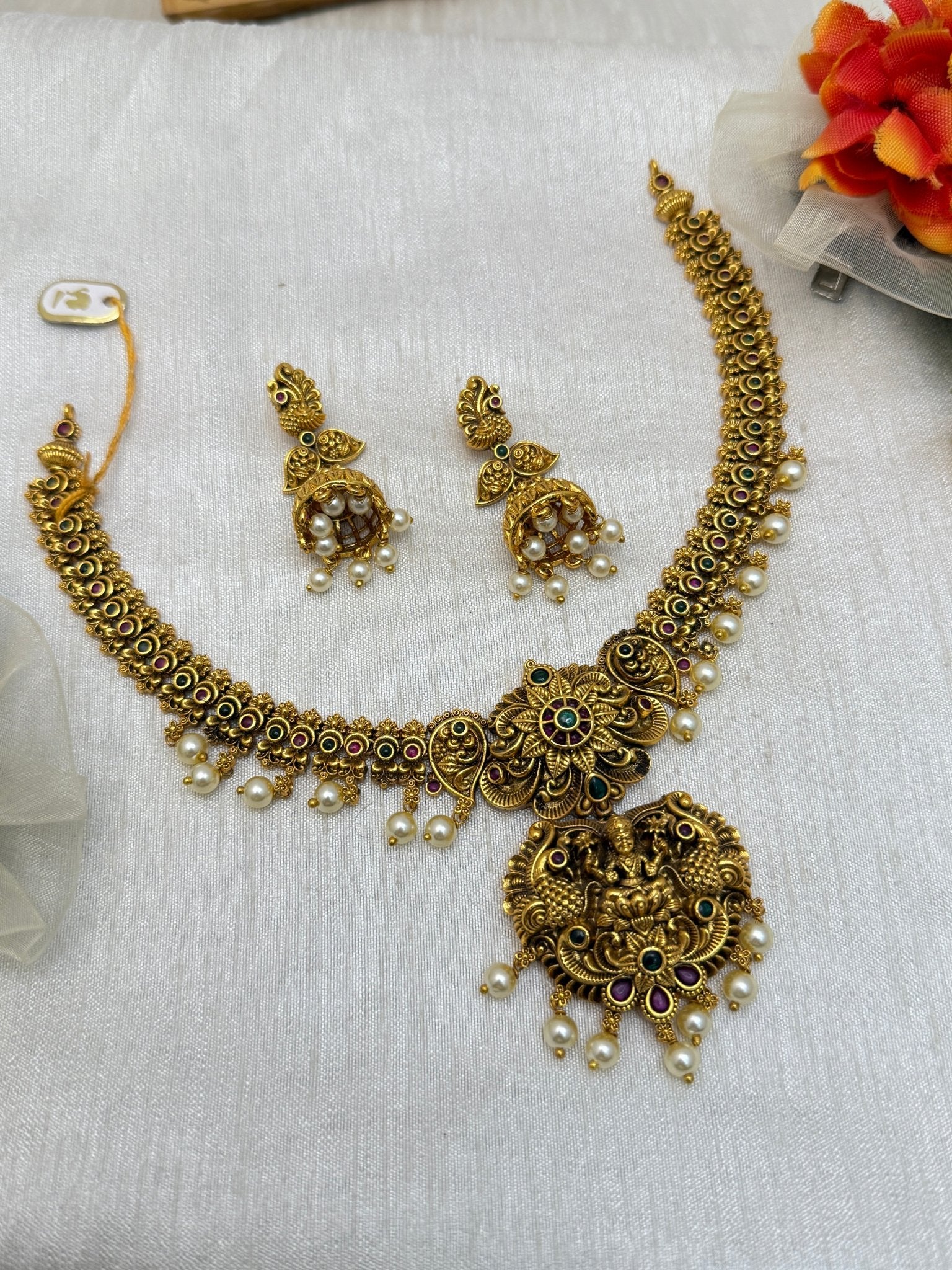 Designer Antique Necklace Set 373 - Mahilas