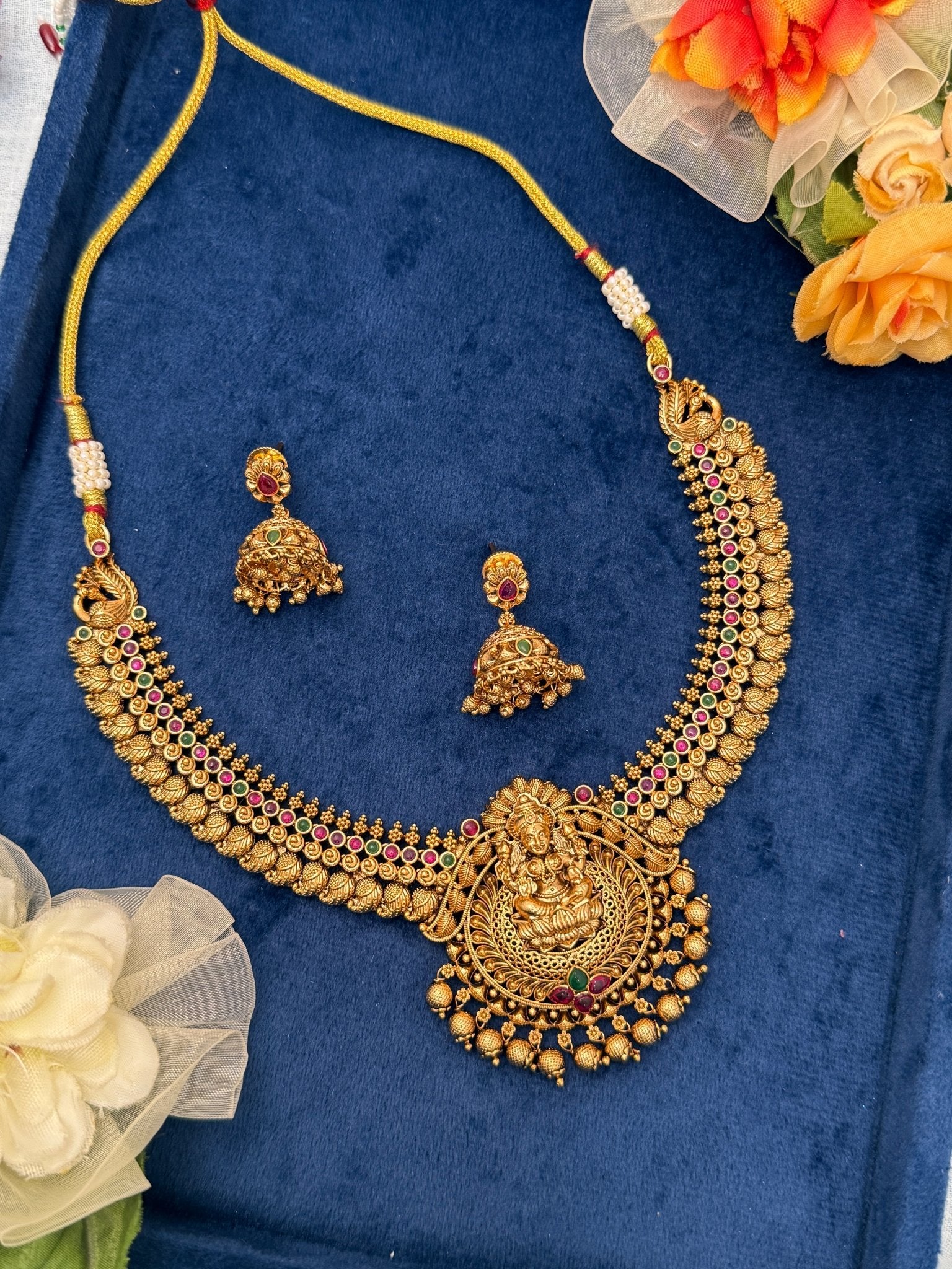 Designer Antique Necklace Set 387 - Mahilas