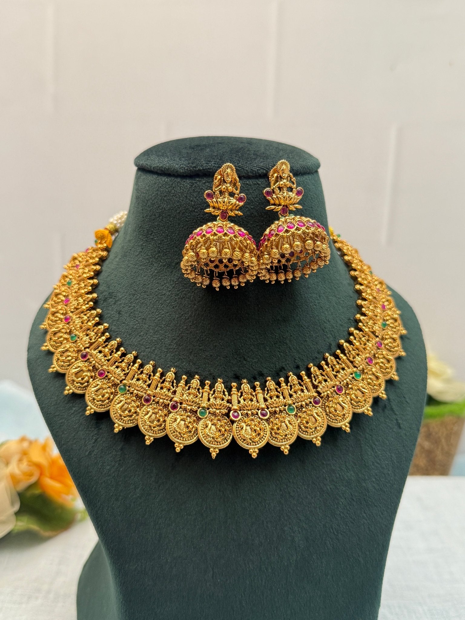 Designer Antique Necklace Set 398 - Mahilas