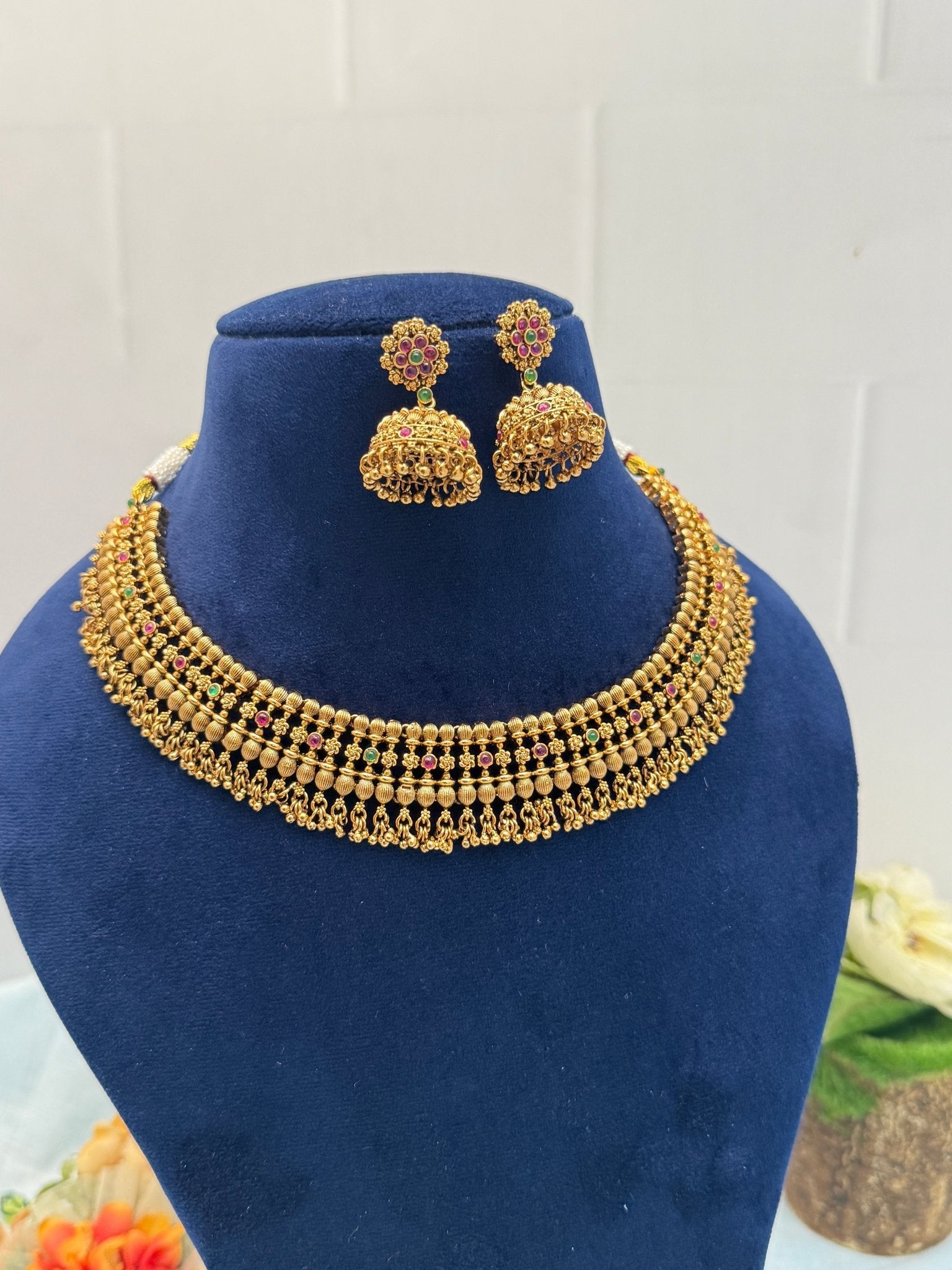 Designer Antique Necklace Set 399 - Mahilas