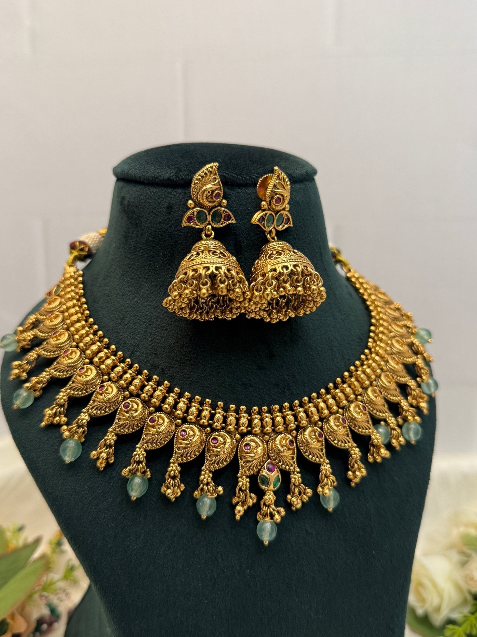 Designer Antique Necklace Set 408 - Mahilas