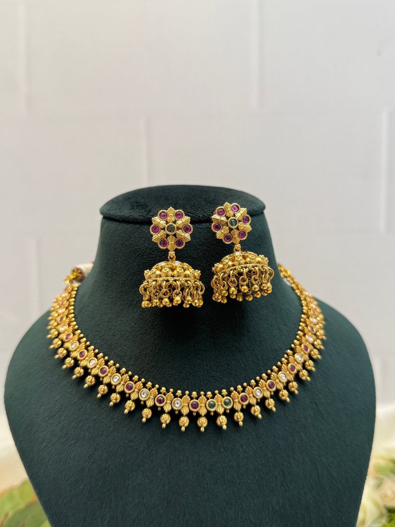 Designer Antique Necklace Set 413 - Mahilas