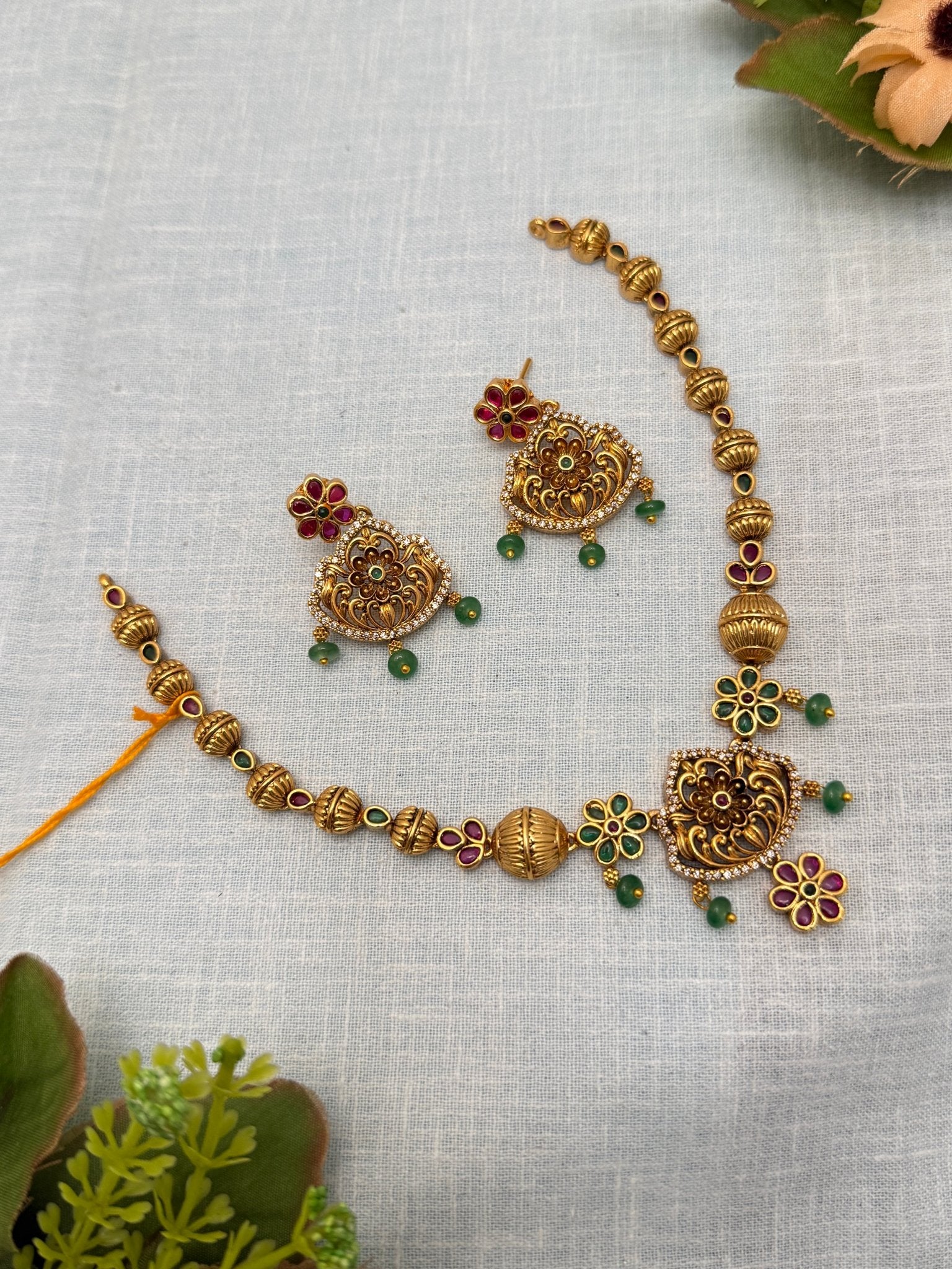 Designer Antique Necklace Set 699 - Mahilas