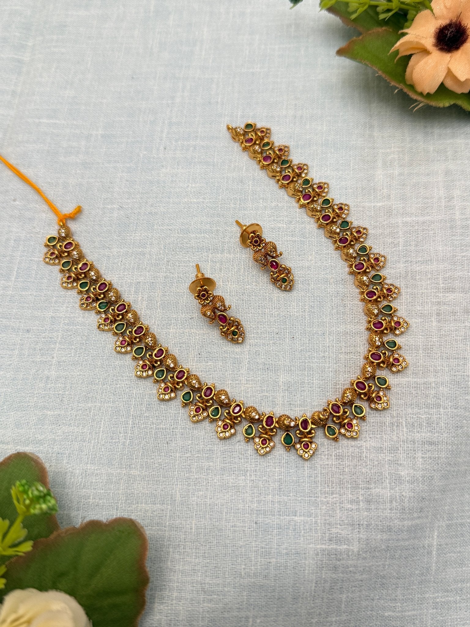 Designer Antique Necklace Set 704 - Mahilas