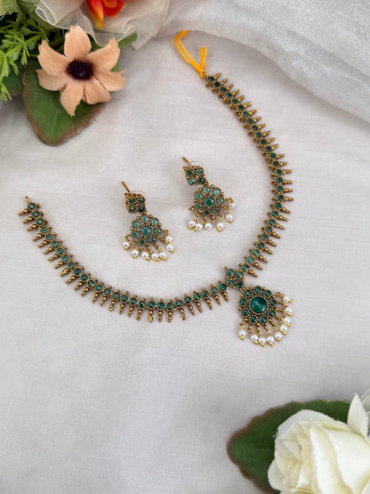 Designer Antique Necklace Set 741 - Mahilas