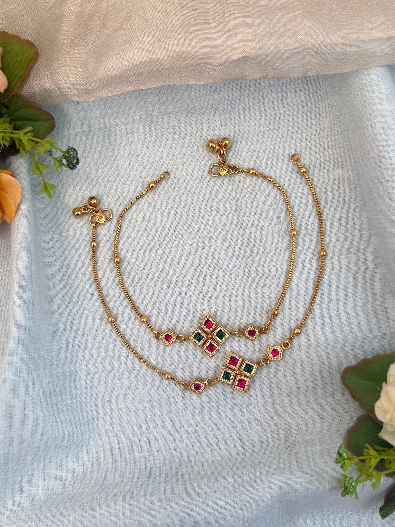 Designer Antique Payal Anklet 0236 - Mahilas