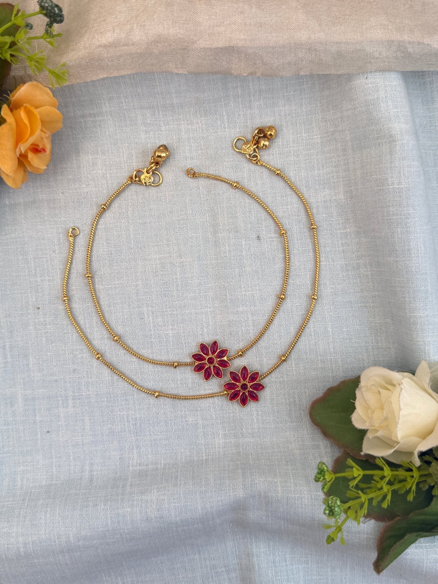 Designer Antique Payal Anklet 0243 - Mahilas