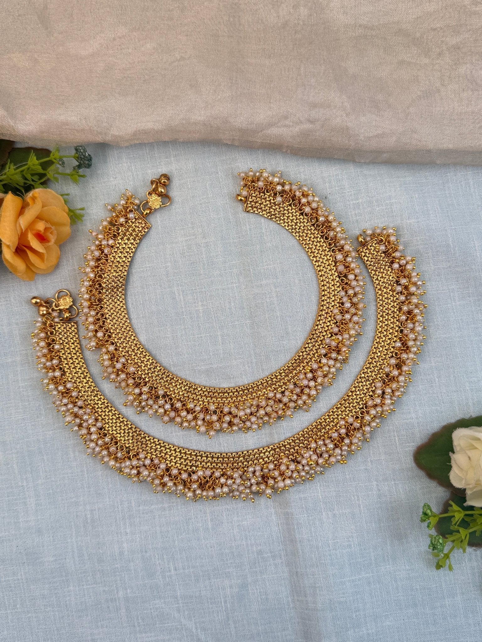 Designer Antique Payal Anklet 0245 - Mahilas