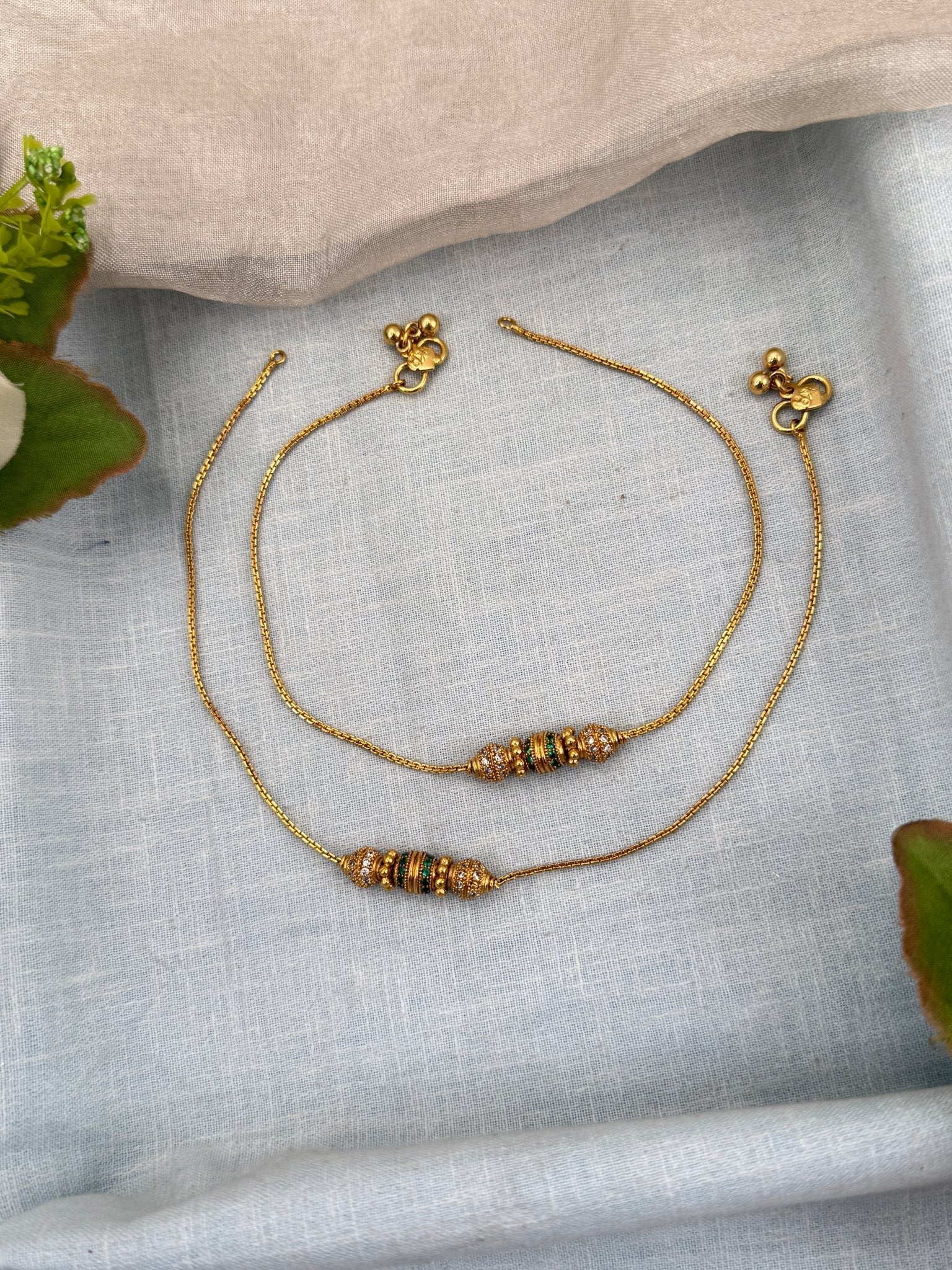 Designer Antique Payal Anklet 0292 - Mahilas